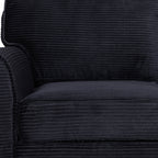 57' Modern 2-Seater Corduroy Sofa With Removable Backrest & Seat Cushions,Padded Armrests,High Rebound Sponge Filled with Solid Wood and Composite Frame,Easy Assembly For Living Room,Bedroom,Office. - Grand Goldman Shop