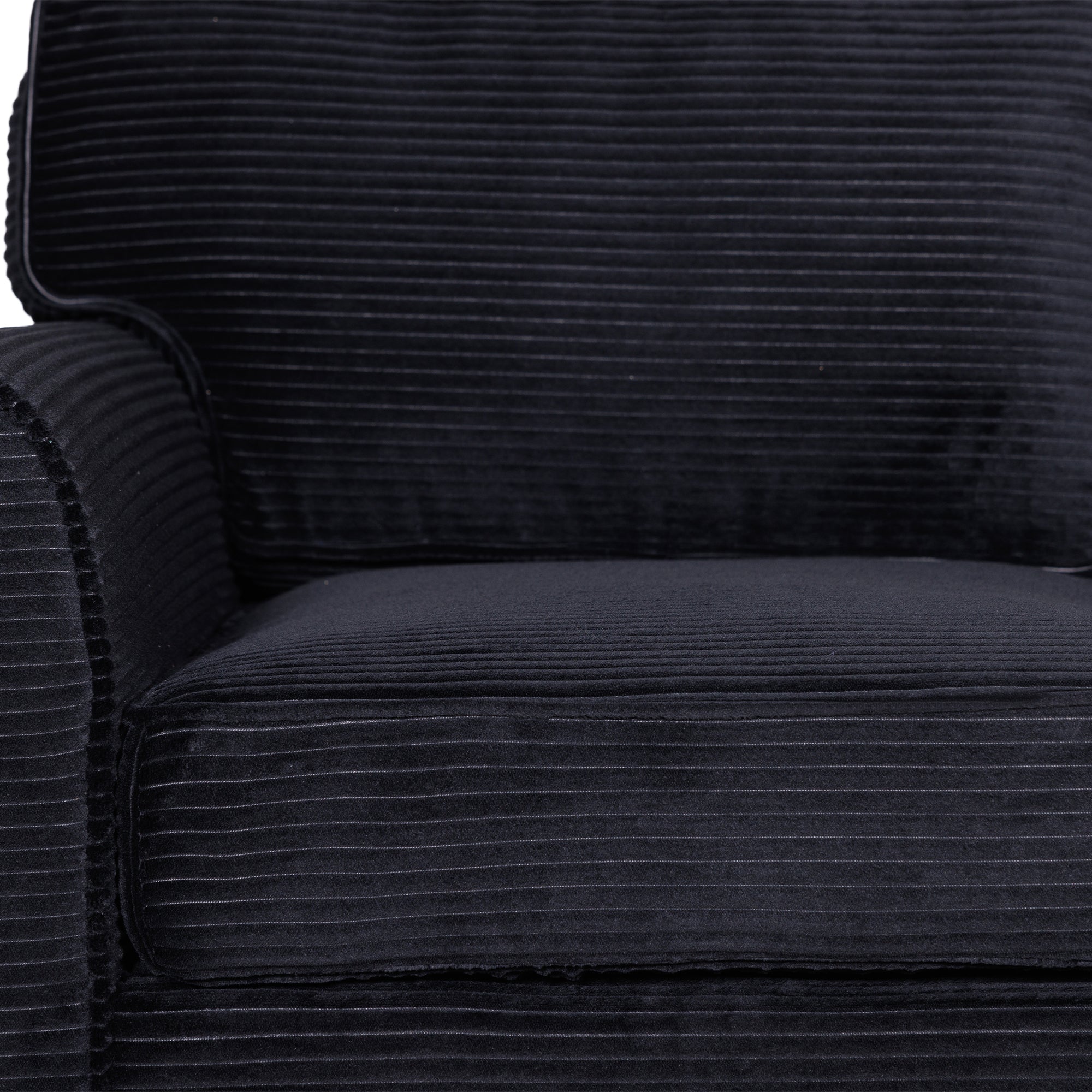 57' Modern 2-Seater Corduroy Sofa With Removable Backrest & Seat Cushions,Padded Armrests,High Rebound Sponge Filled with Solid Wood and Composite Frame,Easy Assembly For Living Room,Bedroom,Office. - Grand Goldman Shop
