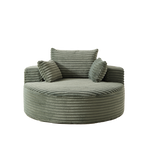 55'L Corduroy Sponge single sofa,No Assembly Required,Fluffy Modern Sleeper Chair for Living room, Bedroom, Lounge and Projection Room(Not a swivel chair.) - Grand Goldman Shop