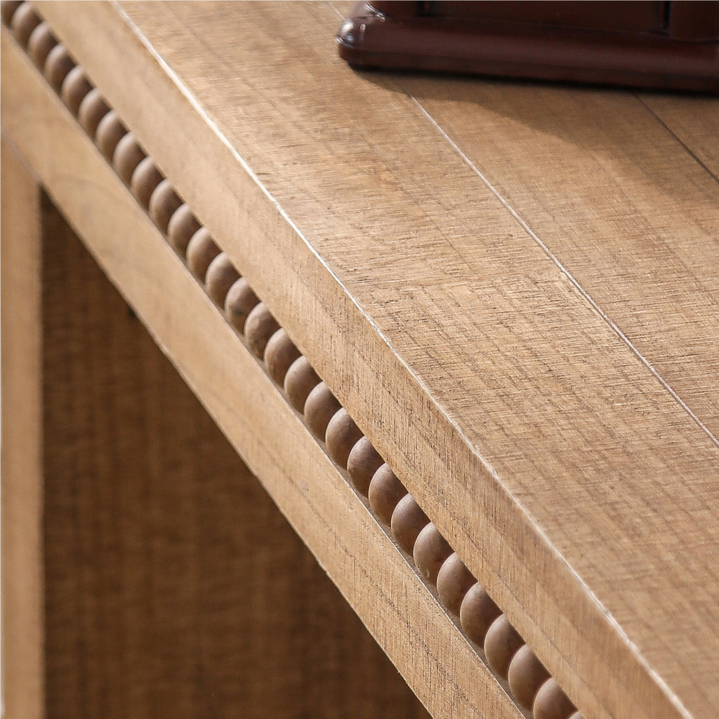 Rustic Manufactured Wood Console Table with Beaded Accent, 64L x 14W x 32H - Grand Goldman Shop
