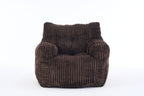 010-Soft Fluffy Corduroy Fabric Bean Bag Chair Filled With Memory Sponge,Brown - Grand Goldman Shop