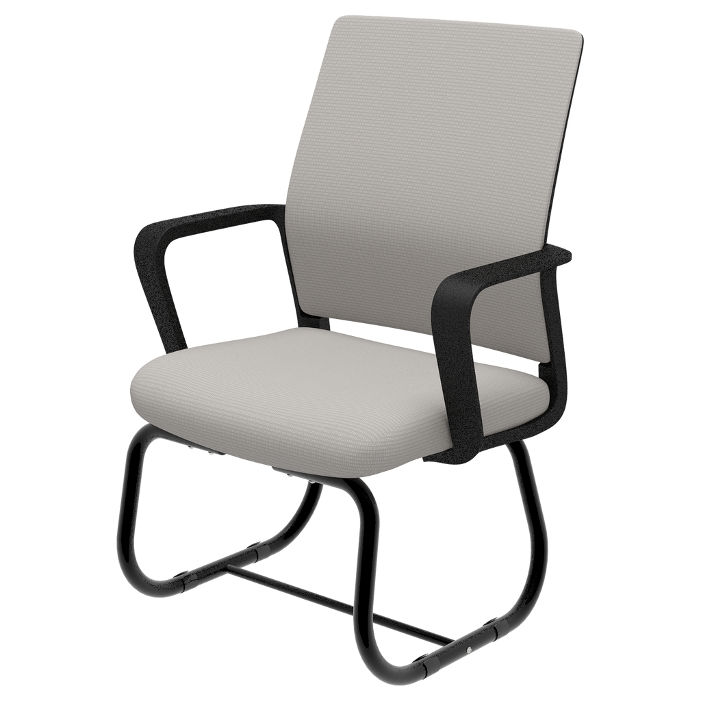 Minimalist Modern Office Chair with Metal Frame, Soft Comfort Mesh Backrest, Black+Gray, Polyurethane Cushion, Home & Office 