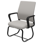 Minimalist Modern Office Chair with Metal Frame, Soft Comfort Mesh Backrest, Black+Gray, Polyurethane Cushion, Home & Office 