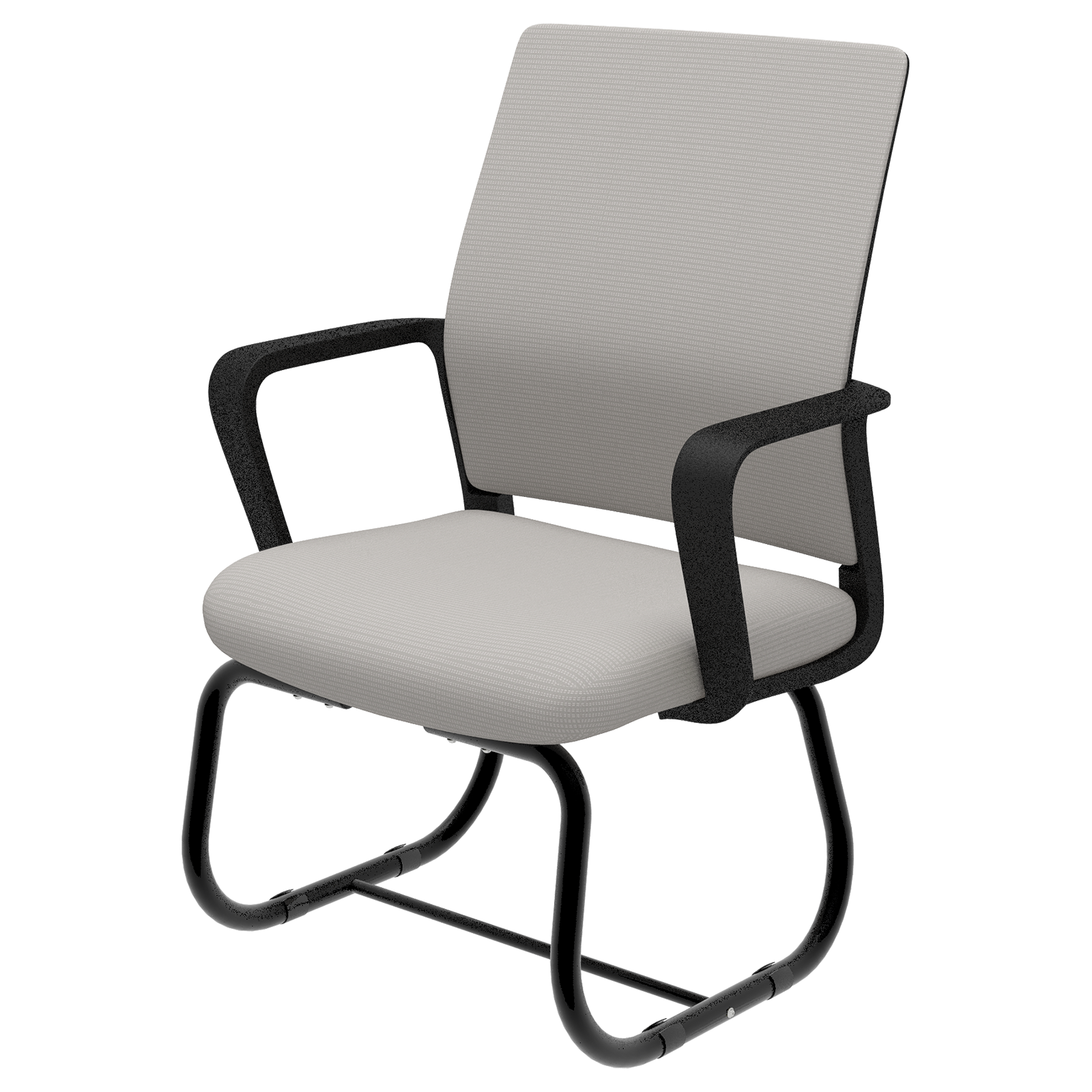 Minimalist Modern Office Chair with Metal Frame, Soft Comfort Mesh Backrest, Black+Gray, Polyurethane Cushion, Home & Office 