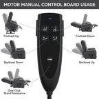 Grey Cat-proof Leather Dual Motor Infinite Position Up to 350 LBS Power Lift Recliner Chair with Power-Remote, Heat Massage and Heavy Duty Motion Mechanism - Grand Goldman Shop
