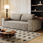 71' 3Setaser Sofa,Corduroy Fabric,Deep Seat Couches,Comfy Loveseat Sofa,No Assembly,1pcs for Living room, Bedroom,Conference room ,Apartment,Camel - Grand Goldman Shop