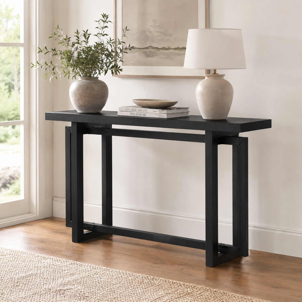 59' Narrow Console Table - MDF Entryway Sofa Table for Hallway, Living Room, Foyer with Space-Saving Design - Grand Goldman Shop