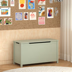 Kids Wooden Toy Box Storage with Safety Hinged Lid for Ages 2+ (Sage) | Premium Home Decor - Grand Goldman