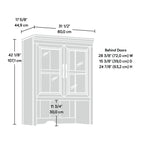 Library Hutch with Glass Doors, Brown finish | Premium Home Decor - Grand Goldman