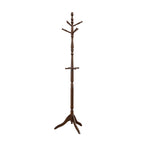 Dark Brown Finish Classic Coat Rack Solid Wood, 10 Hooks Coat Hanger Stand Entryway Home Furniture 1pc - Grand Goldman Shop