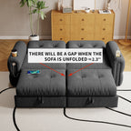 It is a multi-functional sofa, a 77-inch convertible sofa bed, and a 2-in-1 piece suitable for both sitting and lying down. Made of  Chenille fabric, it is suitable for living rooms, bedrooms - Grand Goldman Shop