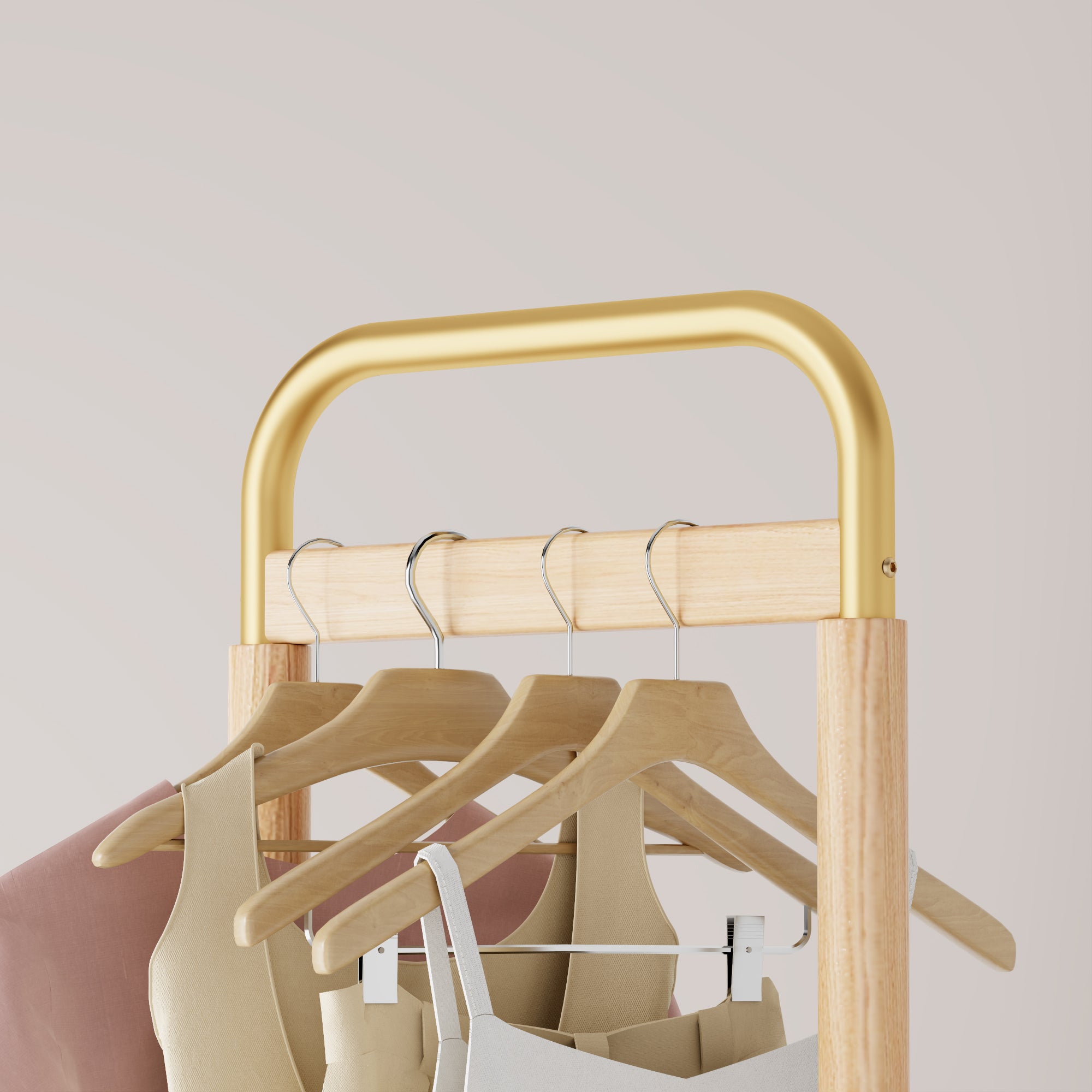 Coat Racks solid wood hanger 15.7* 11.8*71in Solid environmental protection easy to assemble beautiful can be placed in the bedroom/entrance/living room ( wood color) - Grand Goldman Shop