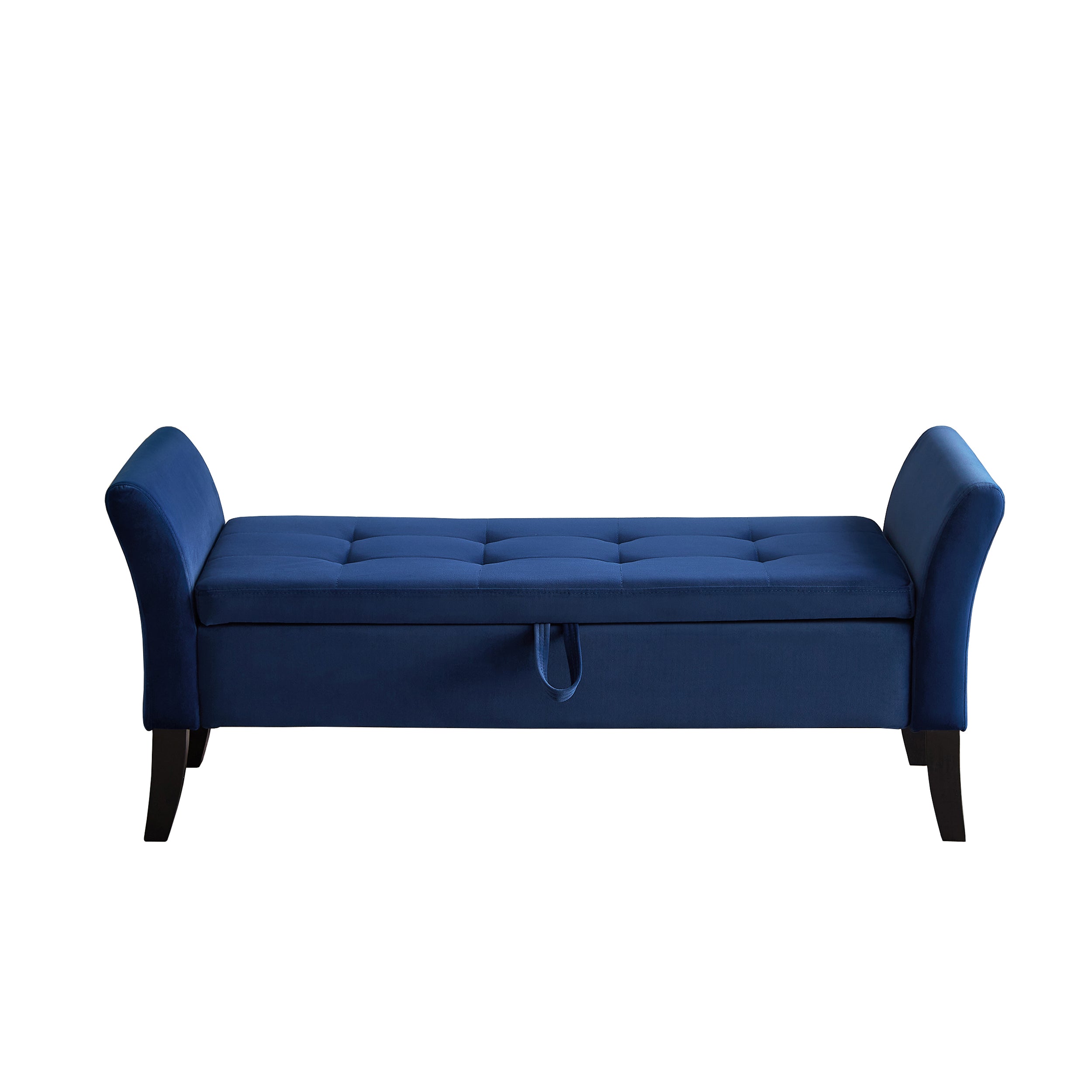 51.5' Bed Bench with Storage Navy Blue Velvet - Grand Goldman Shop