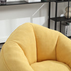 Bedding Bean Bag Sofa Chair with High-Pressure Foam and Footrest, Yellow Microfiber - Grand Goldman Shop