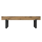 59' Wood Bench for Bedroom End of Bed, Farmhouse Indoor Kitchen Table Benches,Versatile Modern Shoe Bench for Entryway, Natural - Grand Goldman Shop