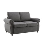 Orisfur Pull Out Sofa Bed Loveseat Sleeper with Twin Size Memory Mattress and USB Ports, Grey Linen, 57.9' - Grand Goldman Shop