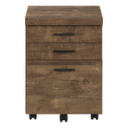 File Cabinet, Rolling Mobile, Storage Drawers, Printer Stand, Office, Work, Brown Laminate, Contemporary, Modern - Grand Gold