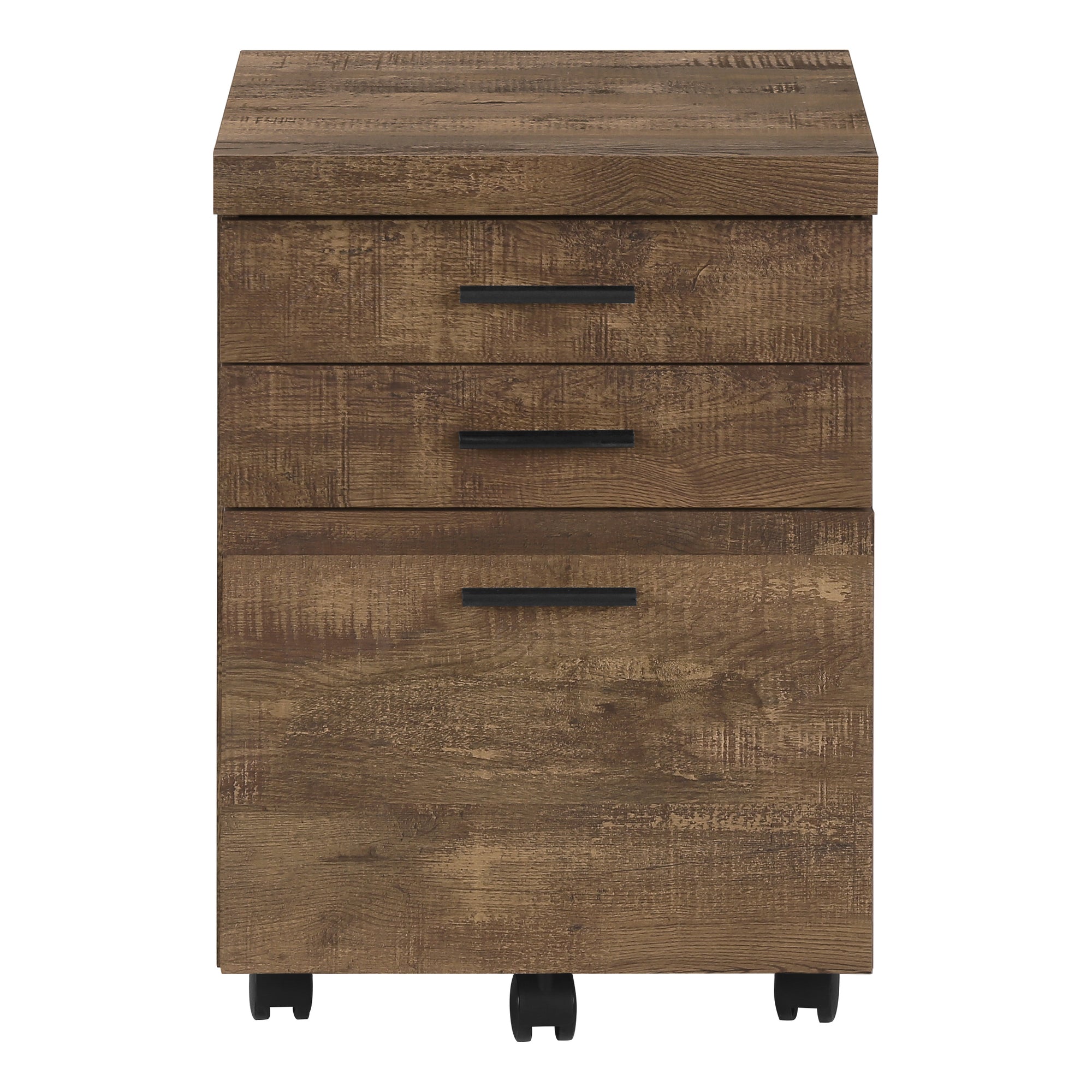 File Cabinet, Rolling Mobile, Storage Drawers, Printer Stand, Office, Work, Brown Laminate, Contemporary, Modern - Grand Gold