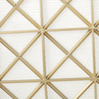 Margaret 3-Panel Fireplace Screen Iron Black/Gold - Grand Goldman Shop