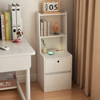 Nightstand with Charging Station, Smart Nightstand with Night Light, Modern Night Stand with Bookshelf, Bedside Tables with Storage Cabinet for Bedroom, White - Grand Goldman Shop