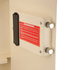 Biometric Wall Safe with 120-Fingerprint Module, Beige Steel, 0.82 Cubic Ft | Premium Home Decor - Grand Goldman