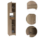 Ibis Linen Cabinet, Double Doors, Four Interior  Shelves, Two Cabinets  -Light Oak - Grand Goldman