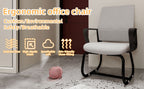 Minimalist Modern Office Chair with Metal Frame, Soft Comfort Mesh Backrest, Black+Gray, Polyurethane Cushion, Home & Office 
