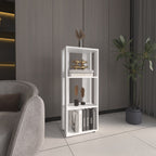 Eco 39' Tall Four-Tier Bookcase, Living Room, Storage Cabinet, Shelves White - Grand Goldman