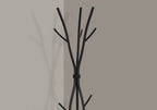 Coat Rack, Hall Tree, Free Standing, 11 Hooks, Entryway, 74'h, Bedroom, Black Metal, Contemporary, Modern - Grand Goldman Shop