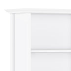 Amherst 30 inch Solid Wood 5 Shelf Bookcase in White - Grand Goldman