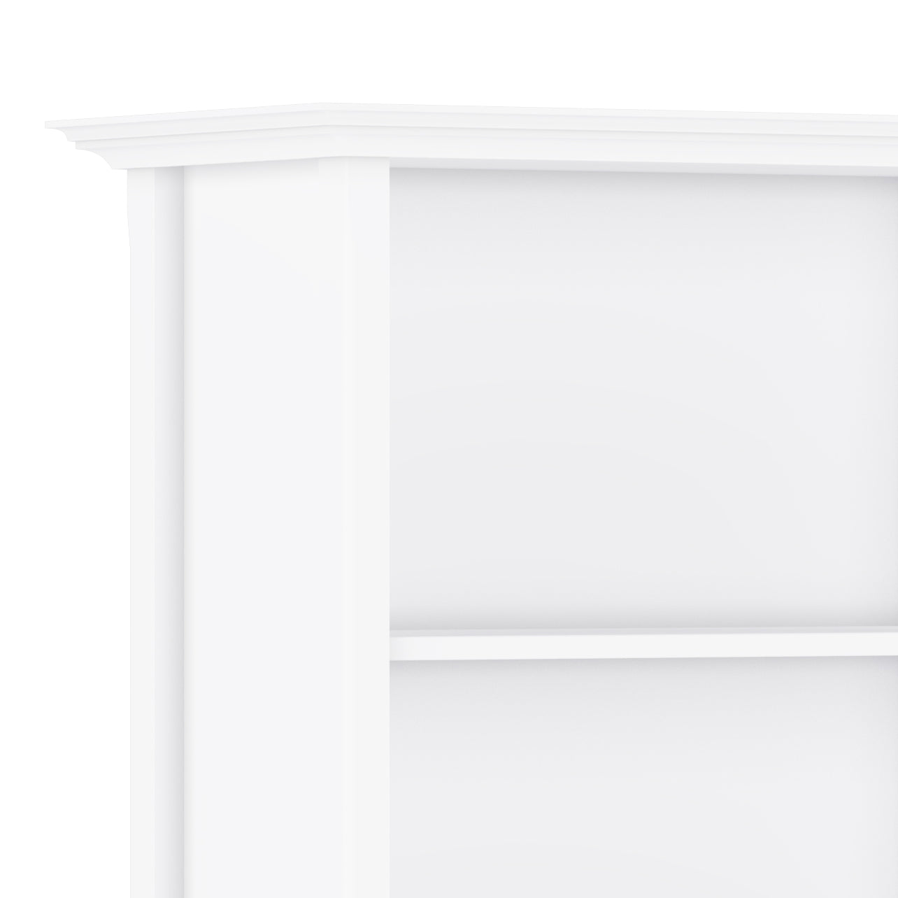 Amherst 30 inch Solid Wood 5 Shelf Bookcase in White - Grand Goldman