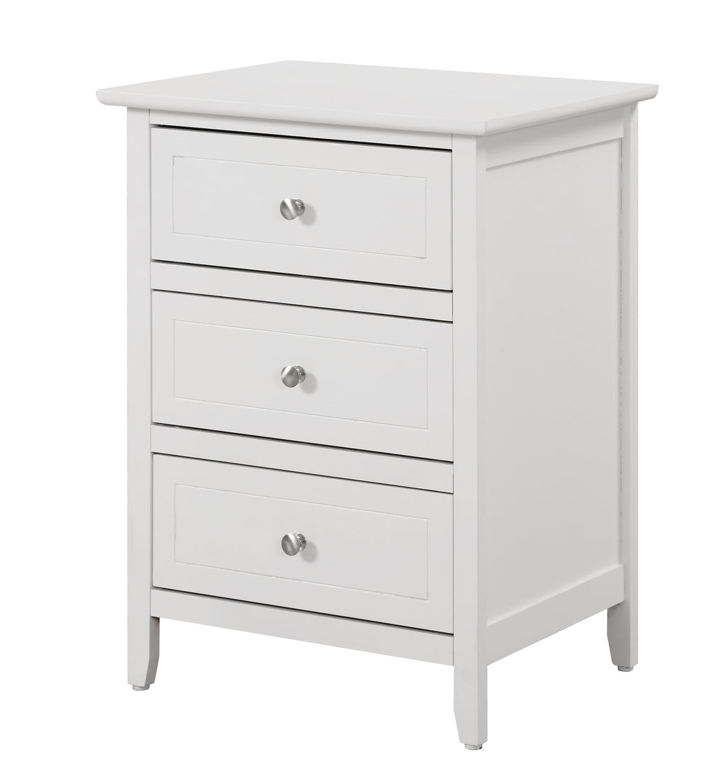 Versatile White Transitional Nightstand - Grand Goldman Shop