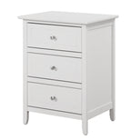 Versatile White Transitional Nightstand - Grand Goldman Shop