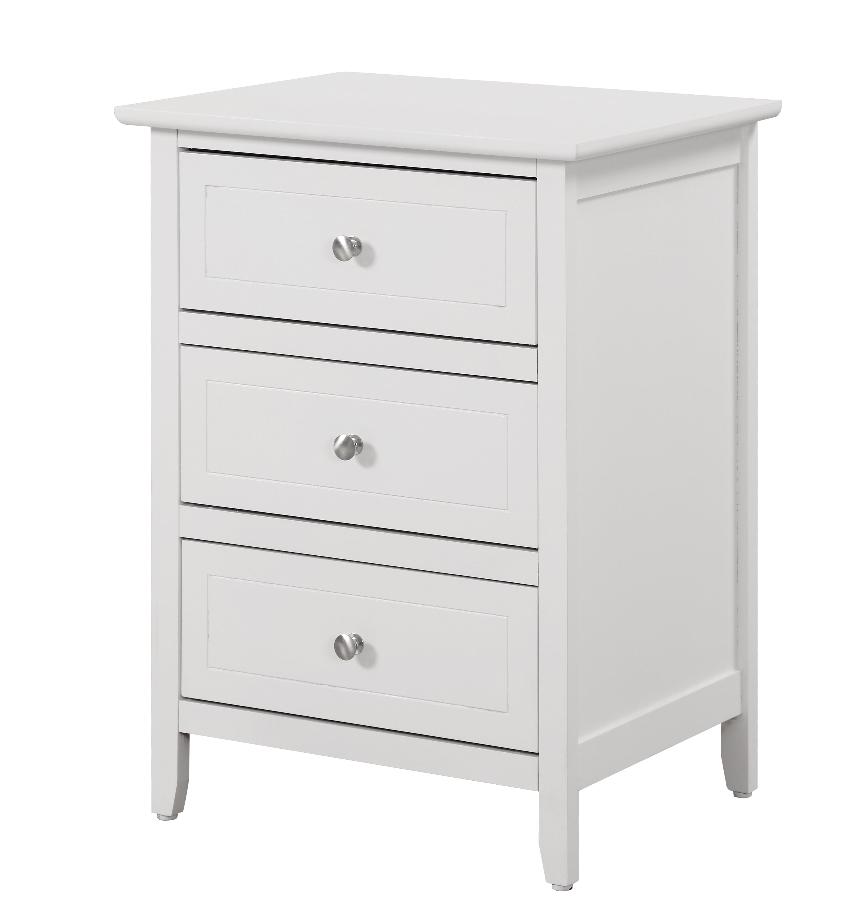 Versatile White Transitional Nightstand - Grand Goldman Shop