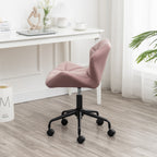 Eldon Diamond Tufted Adjustable Swivel Office Chair, Mauve | Premium Home Decor - Grand Goldman