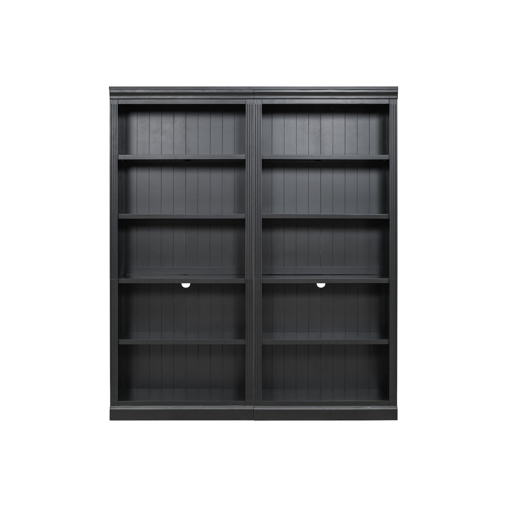 83' Tall Wood Bookcase Suite with light strip ,5-Tier Home Decor Bookcase Suite with Adjustable Shelves,Storage Organizer,Fre