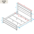 Imerland Contemporary White Wash Finish 4-Piece Bedroom Set-Queen Bed, Dresser, Mirror, Nightstand - Grand Goldman Shop