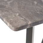 Modern Bar Height 42' Dining Table, Rubberwood Legs and Laminate Table Top, Paladina Marble Finish, Black - Grand Goldman Shop