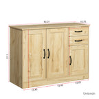 Modern Wood Buffet Sideboard with 2 doors&1 Storage and 2drawers -Entryway Serving Storage Cabinet Doors-Dining Room Console, 43.3 Inch, Oak - Grand Goldman Shop