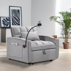 Convertible Sleeper Chair Sofa Bed Adjustable Pull Out Sleeper Chair Bed Multi-Pockets Folding Sofa Bed for Living Room Bedroom Small Space,3-in-1 Sofa Bed - Grand Goldman Shop