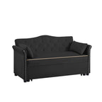 Black Velvet Sleeper Sofa Bed - Grand Goldman Shop