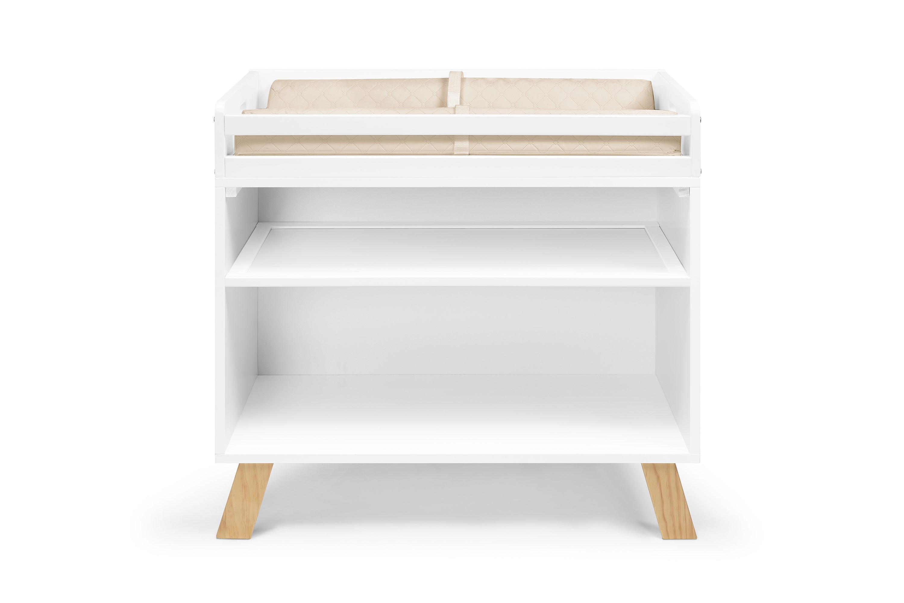 Livia Multi Purpose Changing Table White/Natural | Premium Home Decor - Grand Goldman