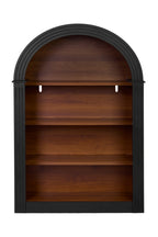 Bookcase, 4-Shelf Tall Bookshelf, 45.66' Wood Open Display Floor Arched Bookcase, Large Storage Organizer for Library, Bedroom, and Living Room (Black) - Grand Goldman Shop