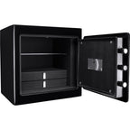 Black Jewelry Safe V2 with Fireproof Protection and Advanced Locking, Steel, 1.01 Cubic Ft | Premium Home Decor - Grand Goldm